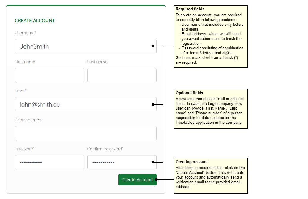 Register form